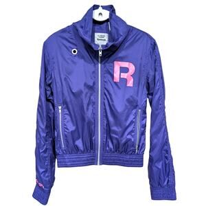 Reebock Purple and Hot Pink Retro Windbreaker sz Small